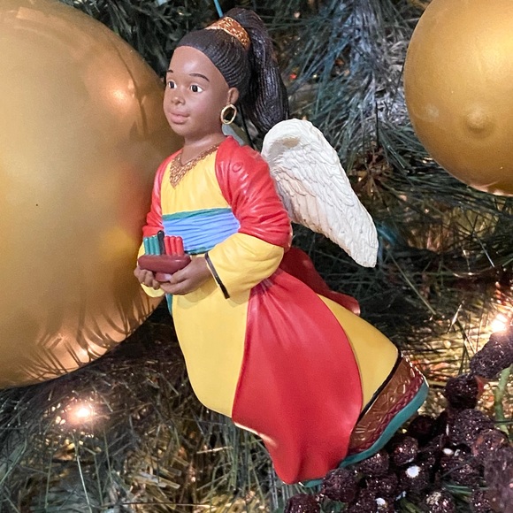 Vintage 1996 A Celebration of Angels Series African American Angel Ornament - Picture 1 of 12